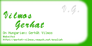 vilmos gerhat business card